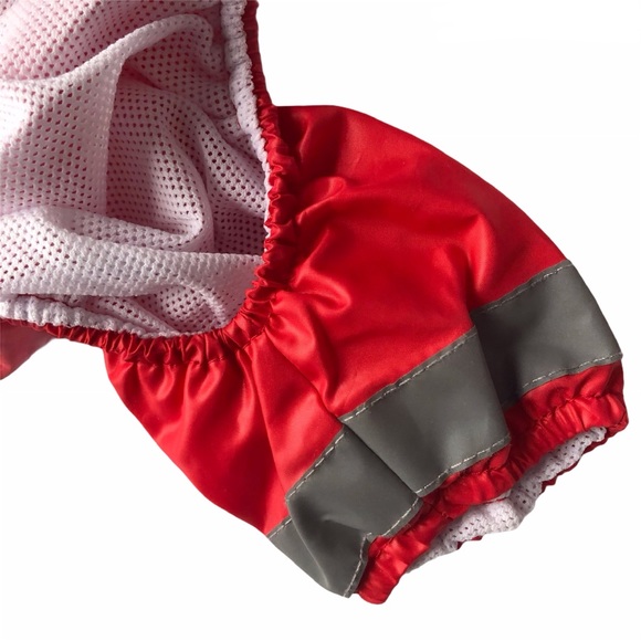 NEW Dog Raincoat S/M RED FBI Bone Working Dog NWOT - Picture 12 of 13